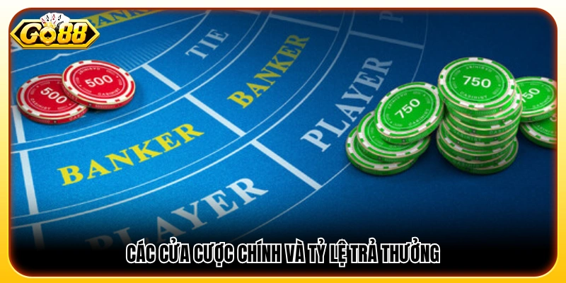 Những cửa cược phổ biến và mức trả thưởng