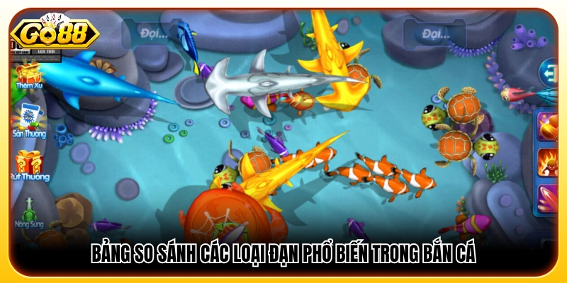 So sánh các loại đạn thường dùng trong game bắn cá